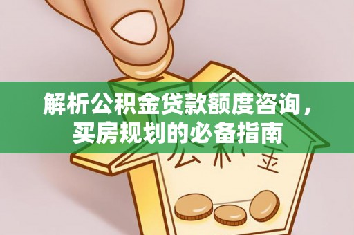 平塘解析公积金贷款额度咨询，买房规划的必备指南