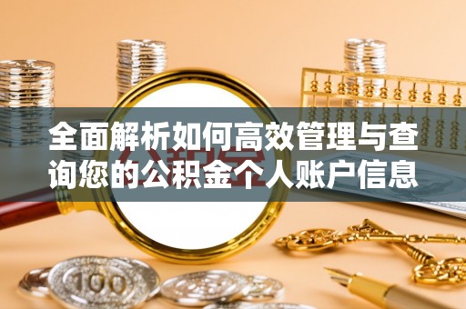 平塘全面解析如何高效管理与查询您的公积金个人账户信息