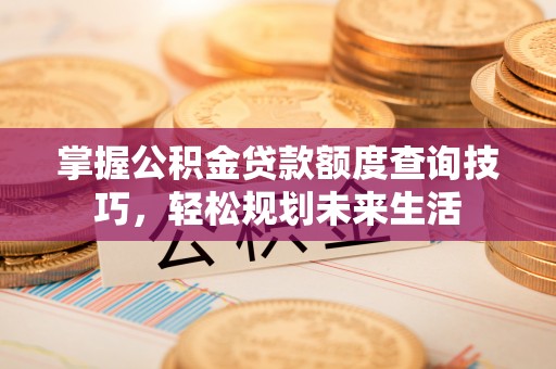 平塘掌握公积金贷款额度查询技巧，轻松规划未来生活
