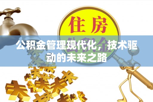 平塘公积金管理现代化，技术驱动的未来之路